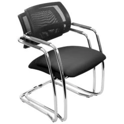 GAMA Freischwinger | Netzrücken, Schwarz -Möbel Pro Verkauf GAMA Freischwinger Schwarz Netzoptik Stapelbar Besucherstuhl Konferenzstuhl Seminarstuhl Stuhl 8