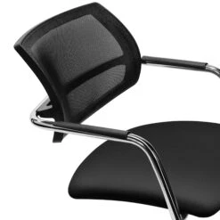 GAMA Freischwinger | Netzrücken, Schwarz -Möbel Pro Verkauf GAMA Freischwinger Schwarz Netzoptik Stapelbar Besucherstuhl Konferenzstuhl Seminarstuhl Stuhl 9