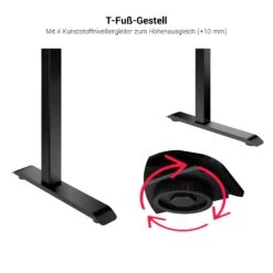 STATION Schreibtisch | 1150 X 590 Mm, Elektrisch Höhenverstellbar, Induktives Ladegerät, Glastischplatte, Schwarz -Möbel Pro Verkauf Hightech Schreibtisch STATION 115 x 59 cm hoehenverstellbar induktives Ladegeraet Glastischplatte Schwarz Gamingtisch Handycharger 12