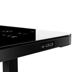 STATION Schreibtisch | 1150 X 590 Mm, Elektrisch Höhenverstellbar, Induktives Ladegerät, Glastischplatte, Schwarz -Möbel Pro Verkauf Hightech Schreibtisch STATION 115 x 59 cm hoehenverstellbar induktives Ladegeraet Glastischplatte Schwarz Gamingtisch Handycharger 4