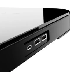 STATION Schreibtisch | 1150 X 590 Mm, Elektrisch Höhenverstellbar, Induktives Ladegerät, Glastischplatte, Schwarz -Möbel Pro Verkauf Hightech Schreibtisch STATION 115 x 59 cm hoehenverstellbar induktives Ladegeraet Glastischplatte Schwarz Gamingtisch Handycharger 7