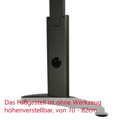 EURO Tisch-Gestell | Manuell Höhenverstellbar, 90° Winkel, Anthrazit -Möbel Pro Verkauf Hoehenverstellbarer Aussenfuss