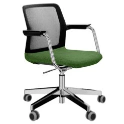 Möbel Pro Verkauf -Möbel Pro Verkauf Homeoffice und Konferenzdrehstuhl WIND 5 Rollen Basis schwarzer Netzruecken Kunststoff Armlehnen und Rahmen in schwarz Wollbezuege VELITO SYNERGY 10