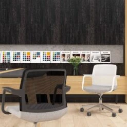 WIND Drehstuhl Rollbar | Höhenverstellbar, Netzrücken, Wollbezüge VELITO / SYNERGY -Möbel Pro Verkauf Homeoffice und Konferenzdrehstuhl WIND 5 Rollen Basis schwarzer Netzruecken Kunststoff Armlehnen und Rahmen in schwarz Wollbezuege VELITO SYNERGY 2