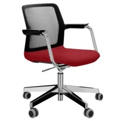 WIND Drehstuhl Rollbar | Höhenverstellbar, Netzrücken, Wollbezüge VELITO / SYNERGY -Möbel Pro Verkauf Homeoffice und Konferenzdrehstuhl WIND 5 Rollen Basis schwarzer Netzruecken Kunststoff Armlehnen und Rahmen in schwarz Wollbezuege VELITO SYNERGY 23