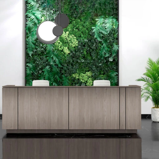 ICE Empfangstheke | 3214 X 1022 Mm, Nordeiche Grau -Möbel Pro Verkauf ICE Empfangstheke Nordeiche grau 321 Zentimeter Theke Empfang Rezeption Empfangstisch