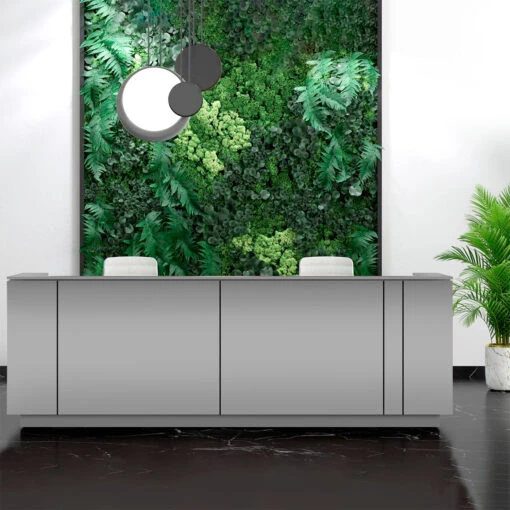 ICE Empfangstheke | 3214 X 1022 Mm, Perlgrau -Möbel Pro Verkauf ICE Empfangstheke Perlgrau 321 Zentimeter Theke Empfang Rezeption Empfangstisch