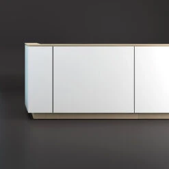 ICE Empfangstheke | 3214 X 1022 Mm, Sandesche -Möbel Pro Verkauf ICE Empfangstheke Sandesche 321 Zentimeter Theke Empfang Rezeption Empfangstisch 5