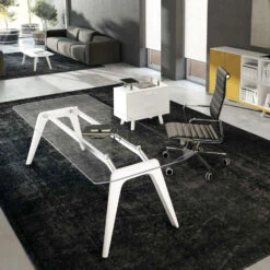 BRALCO RAIL Besprechungstisch | 1800 - 2400 Mm (6 - 8 Personen) | Glas-Tischplatte, Eiche-Massivholz-Gestell -Möbel Pro Verkauf Italienischer Designer Besprechungstisch BRALCO RAIL Glas Tischplatte Eiche Massivholz Gestell Groesse und Gestellfarbe waehlbar Konferenztisch Glastisch Schreibtisch Schrei 21