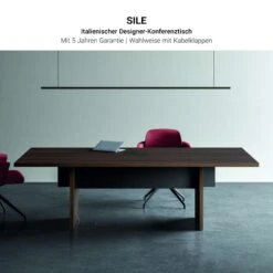 BRALCO SILE Konferenztisch | 2400 - 4200 Mm (6 - 16 Personen), Elektrifiziert, Eiche -Möbel Pro Verkauf Italienischer Designer Konferenztisch BRALCO SILE 240 420 cm 6 16 Personen elektrifiziert Wangengestell Eiche Designertisch Cheftisch Besprechungstisch Meeting 22
