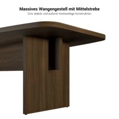 BRALCO SILE Konferenztisch | Bootsform, 2400 - 4200 Mm (6 - 16 Personen), Kabelschacht Optional, Schwarz -Möbel Pro Verkauf Italienischer Designer Konferenztisch BRALCO SILE Bootsform 240 420 cm 6 16 Personen Wangengestell Schwarz Designertisch Cheftisch Besprechungstisch Meeting 54