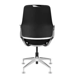 ARICO-E1 Konferenzstuhl | Drehbar, 4-Fuß-Aluminiumkreuz, Schwarz -Möbel Pro Verkauf Konferenzdrehstuhl ARICO E1 Antirutsch Kunstlederbezug Aluminiumdetails Wippmechanik Kunststoffgleiter Schwarz 7