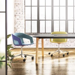 TWIST&SIT Drehstuhl | Rollbar, Höhenverstellbar, Wollbezug VELITO -Möbel Pro Verkauf Konferenzstuhl TWISTundSIT 5 Fuss Kreuz auf Rollen hoehenverstellbar Loungestuhl Loungesessel Konferenzsessel Besucherstuhl 1