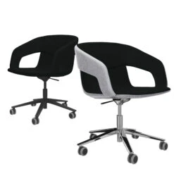 TWIST&SIT Drehstuhl | Rollbar, Höhenverstellbar, Wollbezug VELITO -Möbel Pro Verkauf Konferenzstuhl TWISTundSIT 5 Fuss Kreuz auf Rollen hoehenverstellbar Loungestuhl Loungesessel Konferenzsessel Besucherstuhl 14