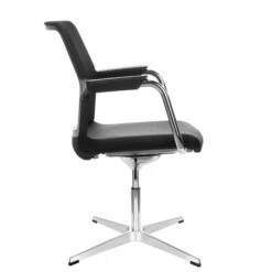 WIND Konferenzstuhl | 4-Stern-Kreuz, Netzrücken, Polyesterbezug LUCIA 23 WIND Konferenzstuhl | 4-Stern-Kreuz, Netzrücken, Polyesterbezug LUCIA -Möbel Pro Verkauf Konferenzstuhl WIND 4 Stern Kreuz aus poliertem Aluminium schwarzer Netzruecken Kunststoff Armlehnen Polyesterbezug LUCIA 3