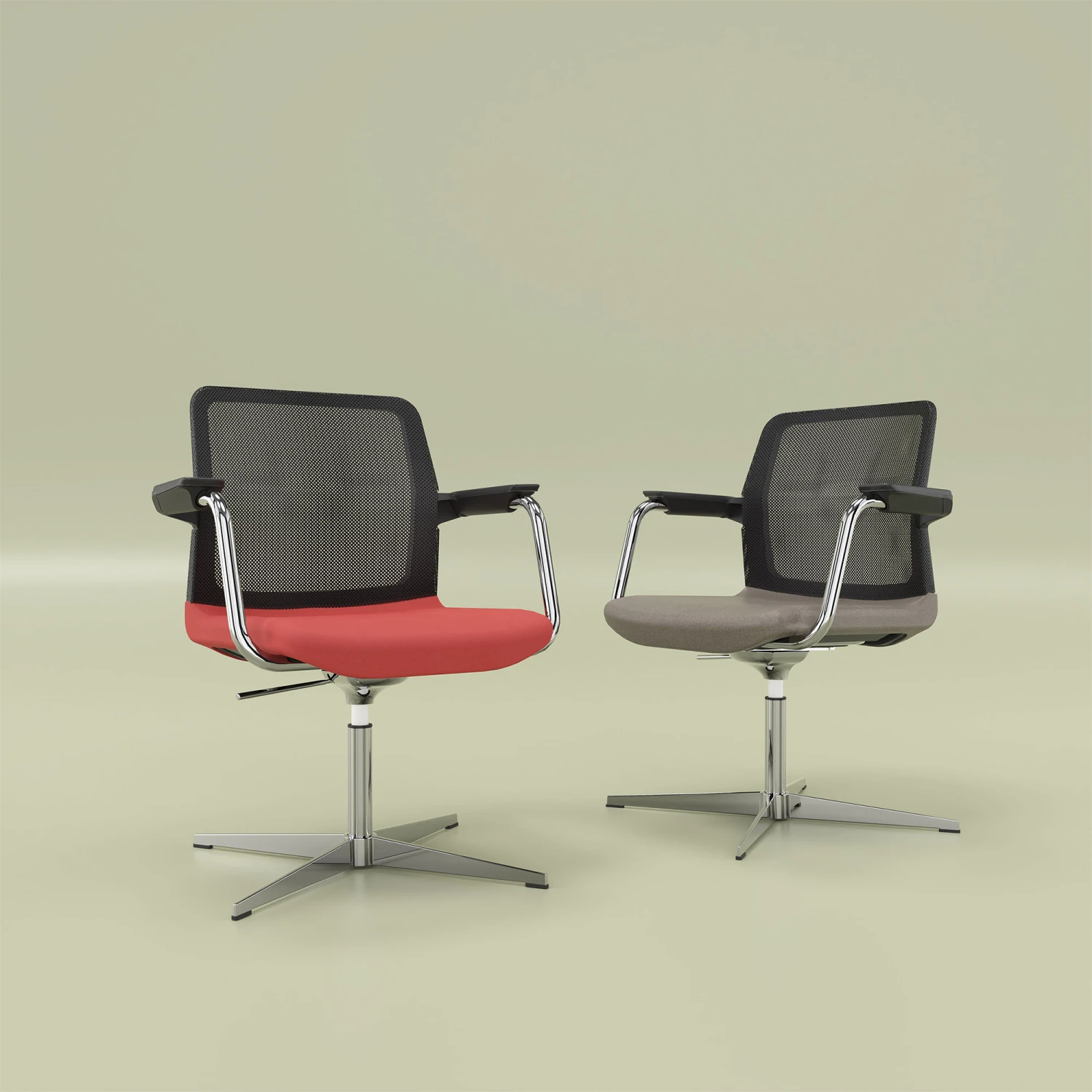 WIND Konferenzstuhl | 4-Stern-Kreuz, Netzrücken, Polyesterbezug LUCIA 3 WIND Konferenzstuhl | 4-Stern-Kreuz, Netzrücken, Polyesterbezug LUCIA