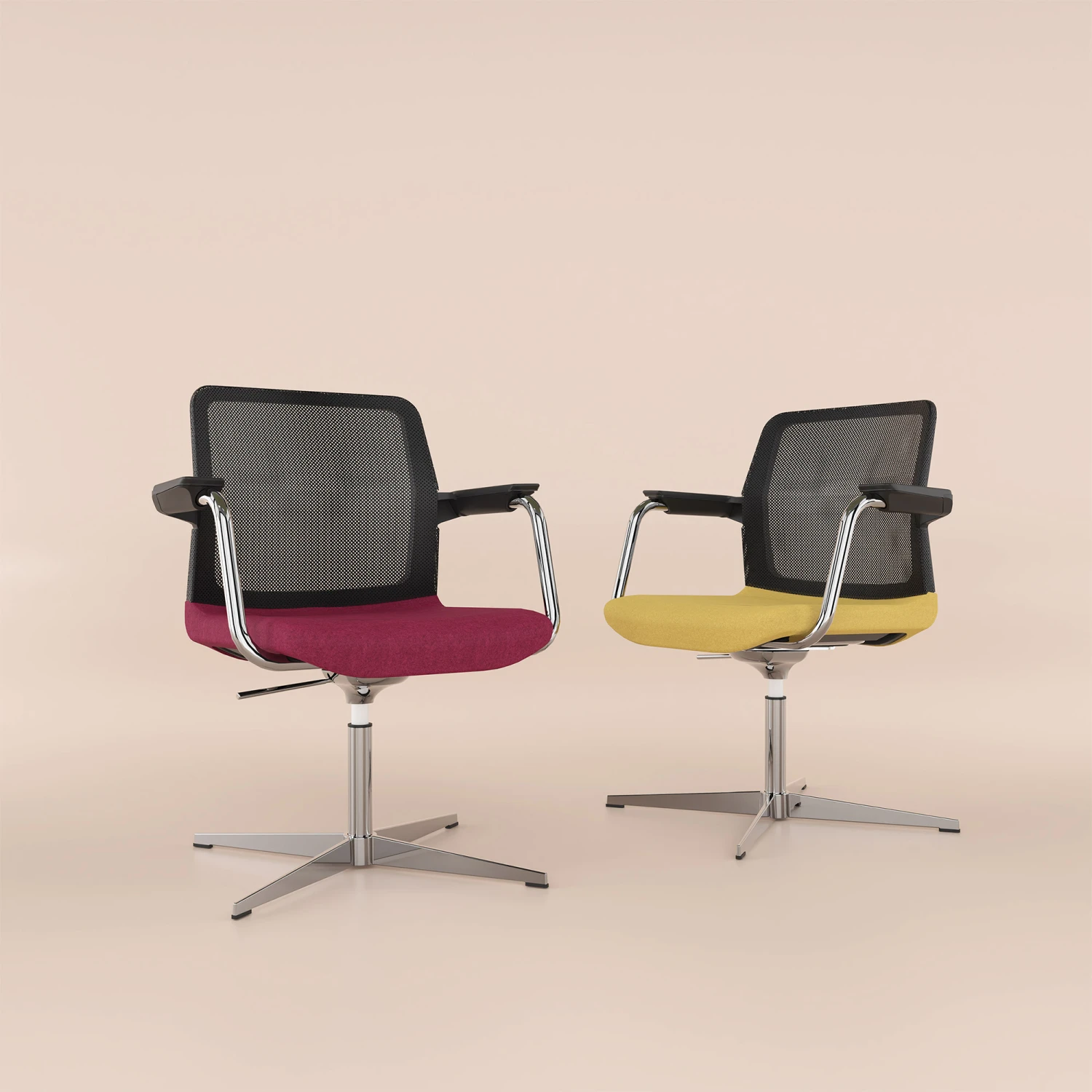 WIND Konferenzstuhl | 4-Stern-Kreuz, Netzrücken, Wollbezüge VELITO / SYNERGY 3 WIND Konferenzstuhl | 4-Stern-Kreuz, Netzrücken, Wollbezüge VELITO / SYNERGY