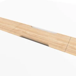 NOVA WOOD Konferenztisch | Elektrifiziert, Massivholz-Gestell, 1800 X 1200 Mm, Weiß -Möbel Pro Verkauf Konferenztisch NOVA Wood 120 x 120 cm mit Kabeldurchlass Weiss Holz Meeting Buerotisch 3 2