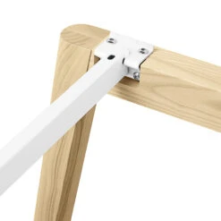 NOVA WOOD Konferenztisch | Massivholz-Gestell, 2400 X 1200 Mm, Weiß -Möbel Pro Verkauf Konferenztisch NOVA Wood 180 x 120 cm Weiss Holz Meeting Buerotisch 3