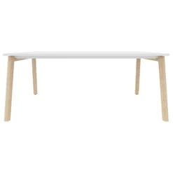 NOVA WOOD Konferenztisch | Massivholz-Gestell, 1800 X 1200 Mm, Weiß -Möbel Pro Verkauf Konferenztisch NOVA Wood 180 x 120 cm Weiss Holz Meeting Buerotisch 7