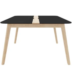 NOVA WOOD Konferenztisch | Elektrifiziert, Massivholz-Gestell, 1200 X 1200 Mm, HPL FENIX Schwarz 14 NOVA WOOD Konferenztisch | Elektrifiziert, Massivholz-Gestell, 1200 X 1200 Mm, HPL FENIX Schwarz -Möbel Pro Verkauf Konferenztisch NOVA Wood FENIX HPL 120 x 120 cm mit Kabeldurchlass Schwarz Holz Meeting Buerotisch 1
