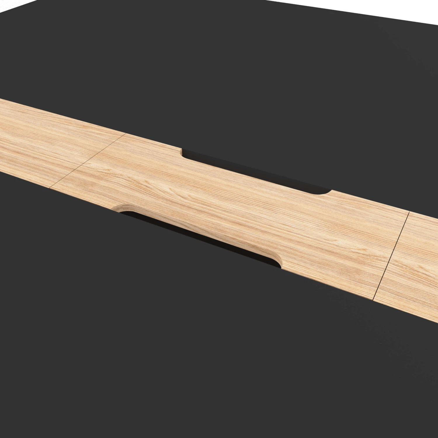 NOVA WOOD Konferenztisch | Elektrifiziert, Massivholz-Gestell, 2400 X 1200 Mm, HPL FENIX Schwarz 8 NOVA WOOD Konferenztisch | Elektrifiziert, Massivholz-Gestell, 2400 X 1200 Mm, HPL FENIX Schwarz – Bild 6