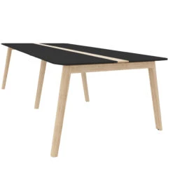 NOVA WOOD Konferenztisch | Elektrifiziert, Massivholz-Gestell, 2400 X 1200 Mm, HPL FENIX Schwarz 15 NOVA WOOD Konferenztisch | Elektrifiziert, Massivholz-Gestell, 2400 X 1200 Mm, HPL FENIX Schwarz -Möbel Pro Verkauf Konferenztisch NOVA Wood FENIX HPL 240 x 120 cm mit Kabeldurchlass Schwarz Holz Meeting Buerotisch