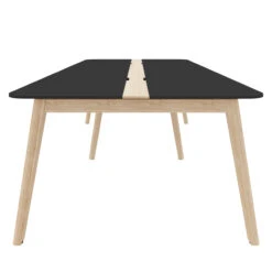 NOVA WOOD Konferenztisch | Elektrifiziert, Massivholz-Gestell, 2400 X 1200 Mm, HPL FENIX Schwarz 16 NOVA WOOD Konferenztisch | Elektrifiziert, Massivholz-Gestell, 2400 X 1200 Mm, HPL FENIX Schwarz -Möbel Pro Verkauf Konferenztisch NOVA Wood FENIX HPL 240 x 120 cm mit Kabeldurchlass Schwarz Holz Meeting Buerotisch 1