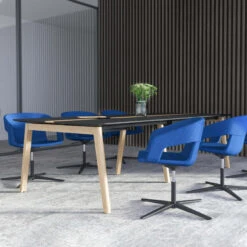 NOVA WOOD Konferenztisch | Elektrifiziert, Massivholz-Gestell, 2800 X 1200 Mm, HPL FENIX Schwarz 23 NOVA WOOD Konferenztisch | Elektrifiziert, Massivholz-Gestell, 2800 X 1200 Mm, HPL FENIX Schwarz -Möbel Pro Verkauf Konferenztisch NOVA Wood FENIX HPL 280 x 120 cm mit Kabeldurchlass Schwarz Holz Meeting Buerotisch