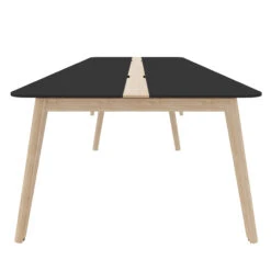 NOVA WOOD Konferenztisch | Elektrifiziert, Massivholz-Gestell, 2800 X 1200 Mm, HPL FENIX Schwarz 15 NOVA WOOD Konferenztisch | Elektrifiziert, Massivholz-Gestell, 2800 X 1200 Mm, HPL FENIX Schwarz -Möbel Pro Verkauf Konferenztisch NOVA Wood FENIX HPL 280 x 120 cm mit Kabeldurchlass Schwarz Holz Meeting Buerotisch 1