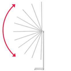 LUMELINE SUNRAY LED Büro-Stehlampe | Schwenkbar, Drehbar, Dimmbar, 1200 - 1800 Mm Hoch, Aluminium -Möbel Pro Verkauf LUMELINE SUNRAY LED Buero Stehlampe Stand Leuchte Aluminium schwenkbar drehbar dimmbar 120 180 cm hoehenverstellbar 2