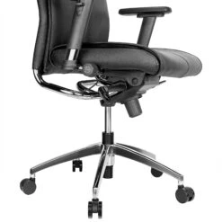 TOP Bürodrehstuhl | Lordosenstütze, Echtleder, Schwarz -Möbel Pro Verkauf Ledersessel TOP Schwarz Buero Stuhl Buerodrehstuhl Buerodrehstuhl Buerostuhl TASK Schreibtischstuhl 6