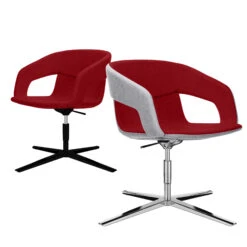 TWIST&SIT Lounge-Sessel | 4-Fuß-Kreuz, Höhenverstellbar, Wollbezug VELITO -Möbel Pro Verkauf Lounge Sessel TWISTundSIT 4 Fusskreuz hoehenverstellbar Wollbezuege Loungestuhl Loungesessel Konferenzsessel Besucherstuhl 20