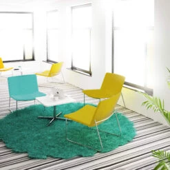 VEGAS Lounge-Sessel | Kufengestell, Bezugsstoffe LUCIA / VELITO / SYNERGY -Möbel Pro Verkauf Loungesessel Kufengestell VEGAS Chrom Sessel Filz 1