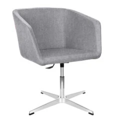 MEG Lounge-Sessel | 4-Fuß-Kreuz, Höhenverstellbar, Wollbezug VELITO