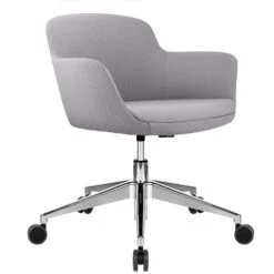 DANAE Lounge-Sessel | Rollbar, Höhenverstellbar, Bezugsstoffe LUCIA / VELITO / SYNERGY -Möbel Pro Verkauf Loungesessel Sessel auf Rollen DANAE Loungestuhl 46