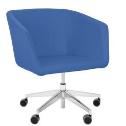 Lounge Sessel MEG - 5-Fußkreuz Mit Rollen - Bezug SYNERGY