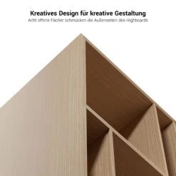 BRALCO SILE Highboard | 2 OH, 2025 X 1250 Mm, Eiche -Möbel Pro Verkauf Lowboard BRALCO SILE 2 OH 203 x 125 cm Sideboard Kommode Fluegeltueren Eiche Sideboard Kommode Schrank Konsole Anrichte 10