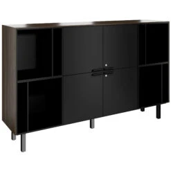 BRALCO SILE Highboard | 2 OH, 2025 X 1250 Mm, Nussbaum