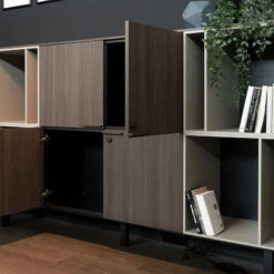 BRALCO SILE Highboard | 2 OH, 2025 X 1250 Mm, Schwarz -Möbel Pro Verkauf Lowboard BRALCO SILE 2 OH 203 x 125 cm Sideboard Kommode Fluegeltueren Schwarz Sideboard Kommode Schrank Konsole Anrichte 31