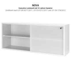 NOVA Lowboard | 1,5 OH, 1382 X 570 Mm, Ahorn -Möbel Pro Verkauf Lowboard NOVA Executive Sideboard Aktenaufbewahrung Schiebetuerenschrank 1 5 OH 138 2 x 35 x 57 cm Ahorn Schiebetuerenschrank Sideboard Kommode Aktenaufbewahrung Schrank 6