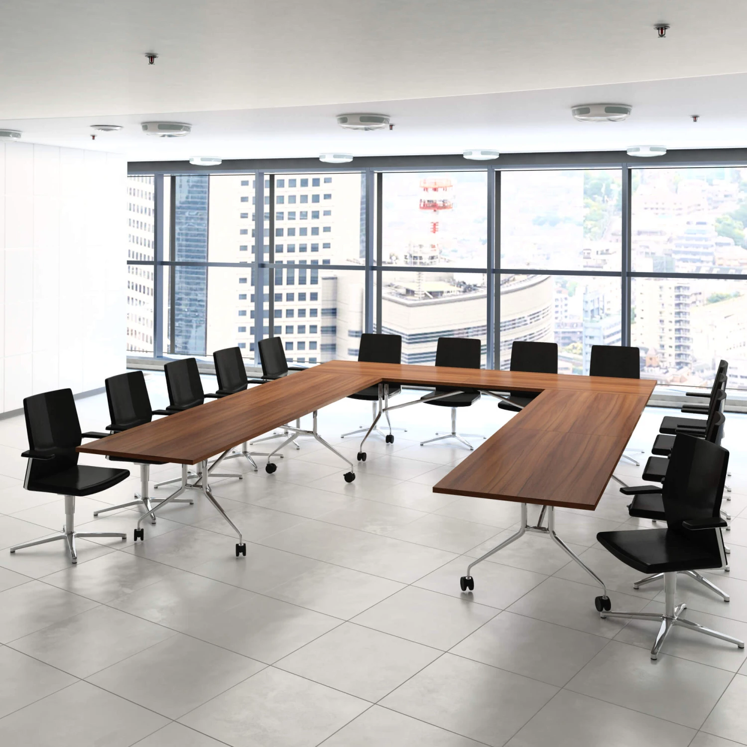 LIBRO Konferenztisch | Faltbar, Rollbar, 2800 X 1000 Mm, Nussbaum 3 LIBRO Konferenztisch | Faltbar, Rollbar, 2800 X 1000 Mm, Nussbaum