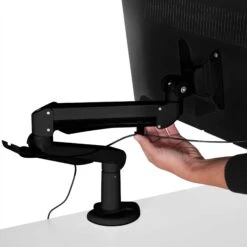 Monitorhalter | Gasfederunterstützung, 200 - 500 Mm, Schwarz -Möbel Pro Verkauf Monitorhalter Stahl Monitorarm Schwarz Gasfederunterstuetzung PC Halterung Computerhalter Computerhalterung Tischhalterung 4