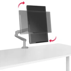 Monitorhalter | Gasfederunterstützung, 200 - 500 Mm, Silber -Möbel Pro Verkauf Monitorhalter Stahl Monitorarm Silber Gasfederunterstuetzung PC Halterung Computerhalter Computerhalterung Tischhalterung 1