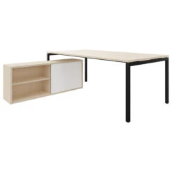 NOVA U Chefschreibtisch Mit Lowboard | 2000 X 1382 Mm, Ahorn -Möbel Pro Verkauf NOVA U Chefschreibtisch mit Lowboard 2000 x 1382 mm Ahorn Buerotisch Homeofficetisch Tisch mit Stauraum Lowboard Schreibtisch mit Kommode Aktenschreibtisch Konferenztisch