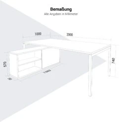 NOVA U Chefschreibtisch Mit Lowboard | 2000 X 1382 Mm, Ahorn -Möbel Pro Verkauf NOVA U Chefschreibtisch mit Lowboard 2000 x 1382 mm Ahorn Buerotisch Homeofficetisch Tisch mit Stauraum Lowboard Schreibtisch mit Kommode Aktenschreibtisch Konferenztisch 21