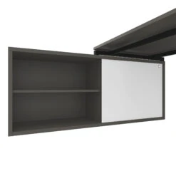 NOVA U Chefschreibtisch Mit Lowboard | 2000 X 1382 Mm, Cubanitgrau -Möbel Pro Verkauf NOVA U Chefschreibtisch mit Lowboard 2000 x 1382 mm Cubanitgrau Buerotisch Homeofficetisch Tisch mit Stauraum Lowboard Schreibtisch mit Kommode Aktenschreibtisch Konferenztisch 1