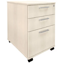 OPTIMA Rollcontainer | Hängeregister, 600 Mm Tief, Ahorn