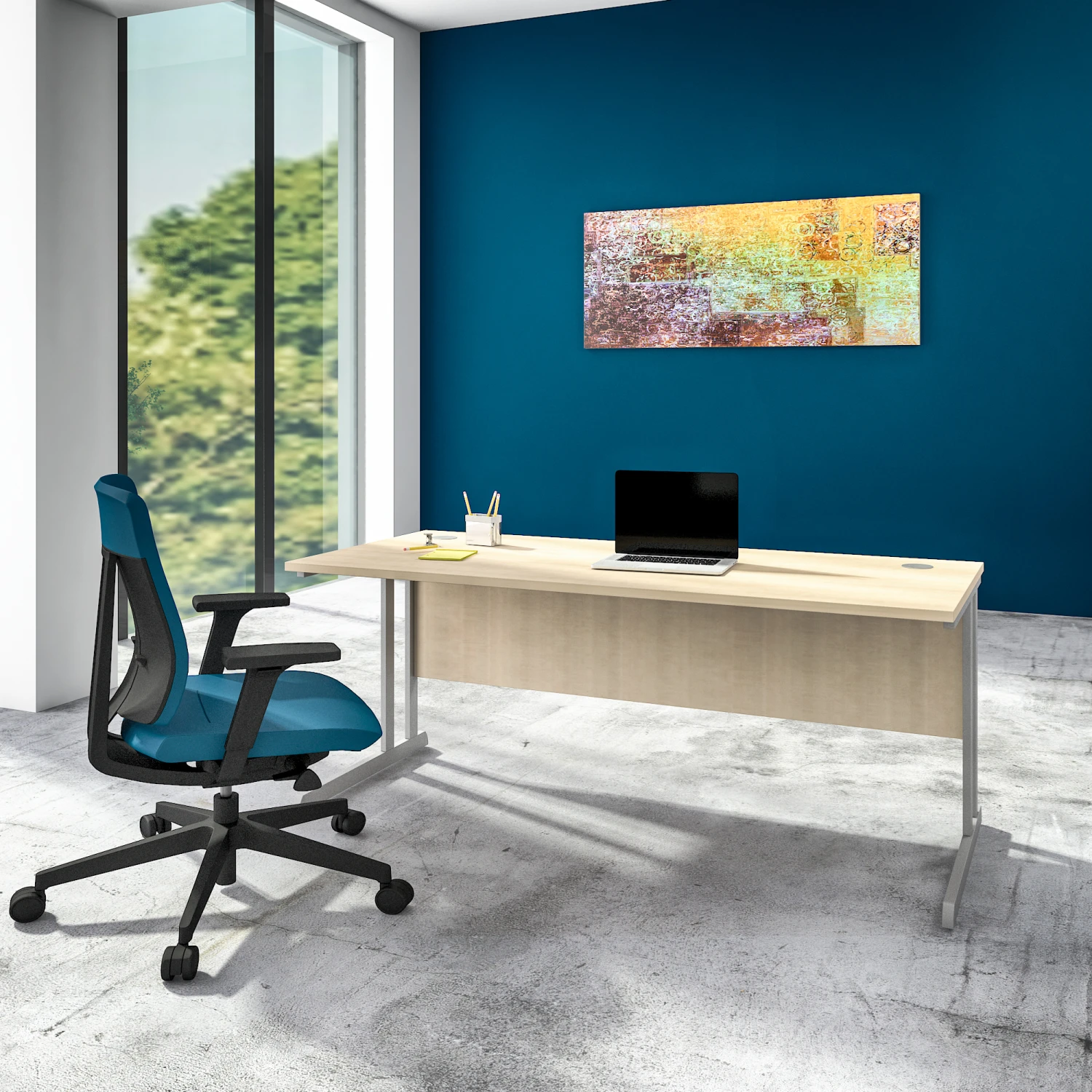 OPTIMA C Schreibtisch | 1800 X 800 Mm, Ahorn 3 OPTIMA C Schreibtisch | 1800 X 800 Mm, Ahorn