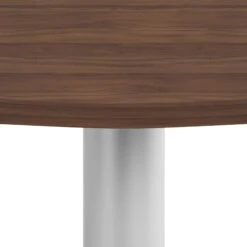 OPTIMA Besprechungstisch | Rund, Gestell Silber, Ø 1000 Mm, Nussbaum -Möbel Pro Verkauf OPTIMA runder Besprechungstisch 100 cm Nussbaum 5